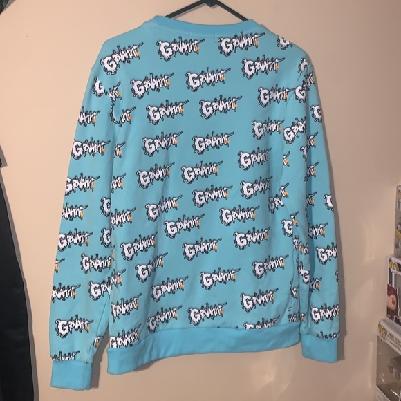 Giovanni La Venganza Large Giovanni Print Blue Sweatshirt - Picture 3 of 3